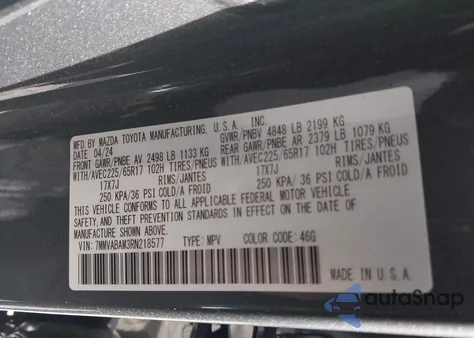 2024 Mazda Cx-50 2.5 S Select z USA, uszkodzony, nr VIN 7MMVABAM3RN218577